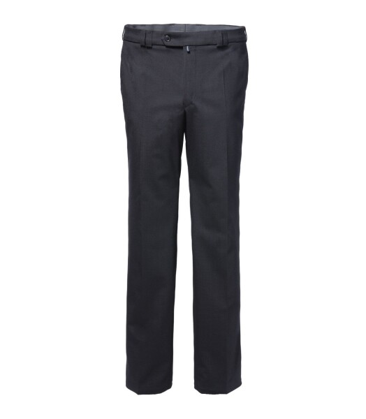 Luigi Morini Business-Hose in Flatfront, waschbar schwarz 24