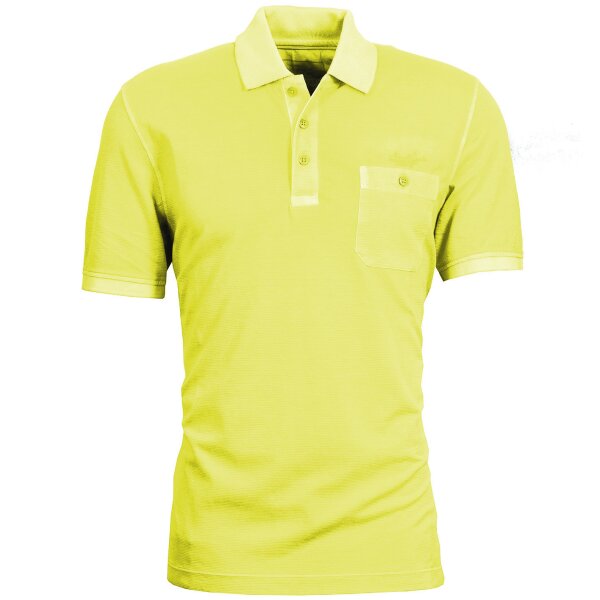 Mode Monte Carlo Polo-Shirt Knopf Strickkragen Sonnengelb