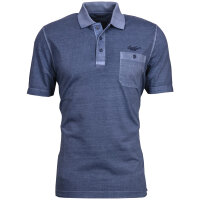 Mode Monte Carlo Polo-Shirt Knopf Strickkragen Hellblau