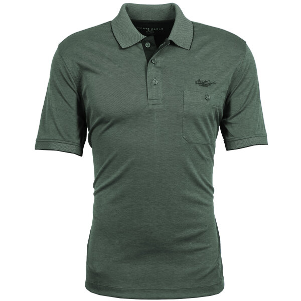 Mode Monte Carlo pima cotton Polo-Shirt Knopf Strickkragen Oliv