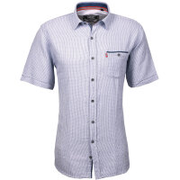 Mode Monte Carlo Hemd Kurzarm Kent-Kragen Weiß