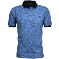 Mode Monte Carlo Polo-Shirt Knopf Strickkragen Hellblau