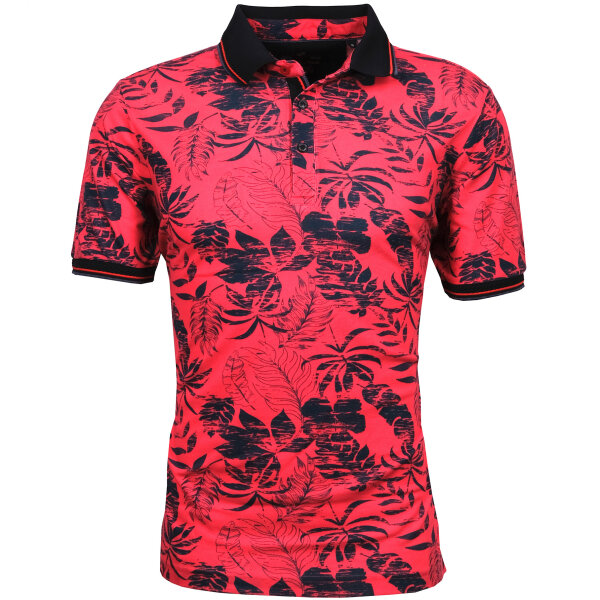 Mode Monte Carlo Polo-Shirt Knopf Strickkragen Tomatenrot