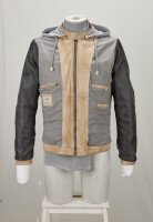 MILESTONE Herren Lederjacke MSRaymond mit Kapuze im gewaschenen Cognac braun