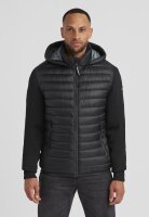 MILESTONE Herren Steppjacke MSGenua mit Kapuze, Schwarz