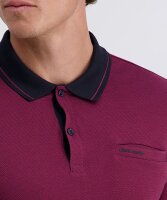 PIERRE CARDIN Herren Langarm Polo Shirt winetasting dunkelrot