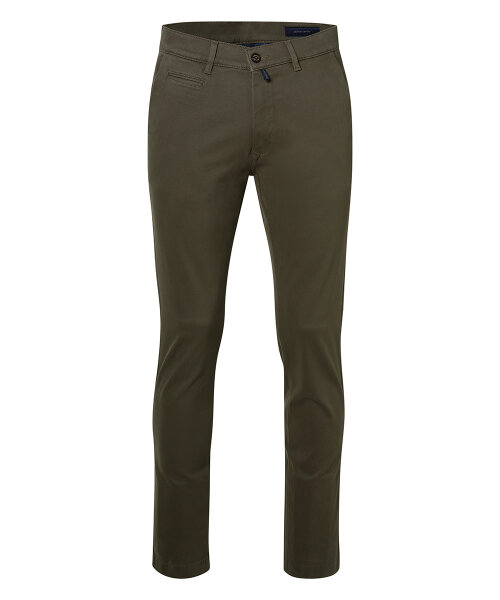 PIERRE CARDIN Herren Chino Hose Castres, beetle oliv