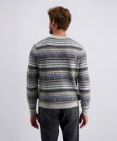 PIERRE CARDIN Herren Pullover gemustert mirage grau