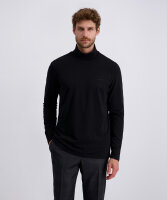 PIERRE CARDIN Herren Langarm Shirt Rolli schwarz