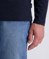 PIERRE CARDIN Herren Langarm Shirt Rolli salute dunkelblau