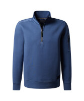 PIERRE CARDIN Herren Sweat-Shirt Troyer Zip bering sea blau