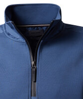 PIERRE CARDIN Herren Sweat-Shirt Troyer Zip bering sea blau