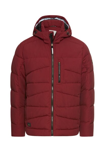 Camel Active Herren Winterjacke mit abnehmbarer Kapuze, rot