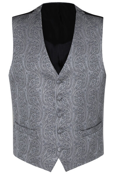 DIGEL Fest/Hochzeit Weste "Lambert" Paisleymuster in Grau Blau