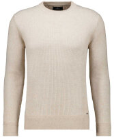 RAGMAN Pullover Rundhals Bicolour, Baumwolle/Kaschmir beige
