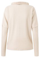 TIMEZONE Damen Langarm Shirt mit Schalkragen, beige