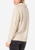 TIMEZONE Damen Langarm Shirt mit Schalkragen, beige