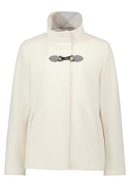 AMBER & JUNE Damen Wollstoff Jacke, hellbeige