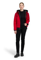Gil Bret kurze Damen Winterjacke mit Kapuze, rot schwarz