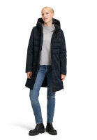 AMBER & JUNE Damen Stepp Jacke mit Kapuze, dunkelblau