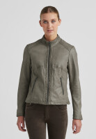 MILESTONE Damen Lederjacke MSMoon im gewaschenen Stein grau