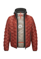MILESTONE Herren Lederjacke MSAlonso mit Kapuze und Stepp Teracotta