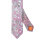 Krawatte Leinen 6,5 cm breit, rosé Paisley Muster