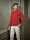 Mode Monte Carlo Herren Pullover Rundhals Rot