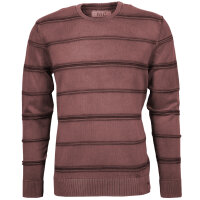 Mode Monte Carlo Pullover Rundhals Dunkelrot