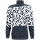 Mode Monte Carlo Sweat-Shirt Troyer Zip Jeansblau