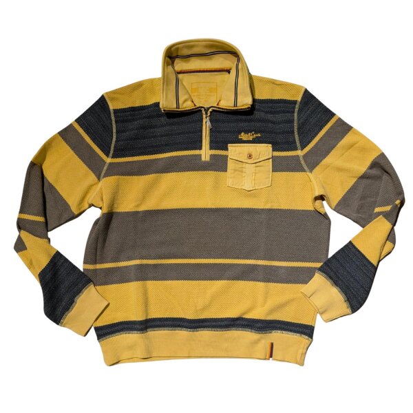 Mode Monte Carlo Sweat-Shirt Troyer Zip Goldgelb