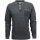 Mode Monte Carlo Sweat-Shirt Serafino 2 Knöpfe Silbergrau