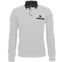 Mode Monte Carlo Sweat-Shirt Polo Knopf Off-White