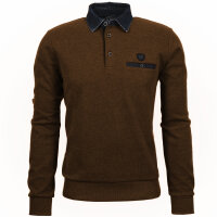 Mode Monte Carlo Sweat-Shirt Polo Knopf Rost