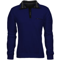 Mode Monte Carlo Sweat-Shirt Troyer Zip Marine