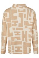 Barbara Lebek Damen Langarm Shirt Offwhite Mit Muster...