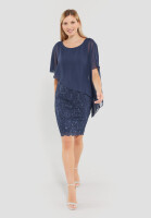 SWING Cocktailkleid mit Überwurf navy Blau 44