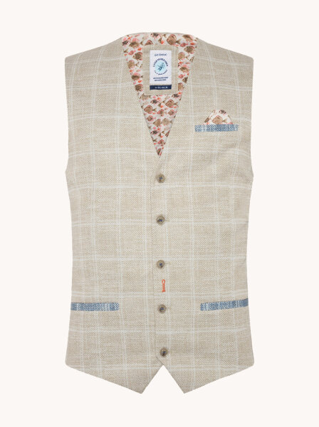 A Fish Named Fred Weste Kariert sand beige