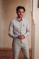 A Fish Named Fred Weste Kariert sand beige