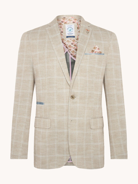 A Fish Named Fred Sakko Blazer Kariert sand beige