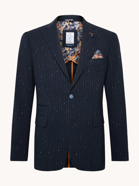 A Fish Named Fred Sakko Blazer Seersucker marine blau