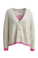 HeartKiss Cardigan With Back Print cream