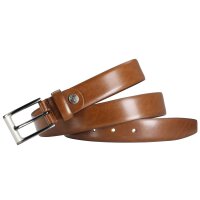 LINDENMANN Ledergürtel für Anzug cognac
