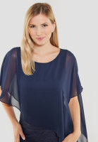 SWING Cocktailkleid mit Überwurf navy Blau