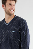 GÖTZBURG Herren Schafanzug Pyjama bedruckt navy