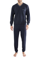 GÖTZBURG Herren Schlafanzug Pyjama bedruckt navy