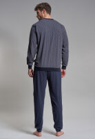 GÖTZBURG Herren Schlafanzug Pyjama bedruckt navy