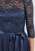 SWING Cocktailkleid aus Spitze und Chiffon navy Blau 36