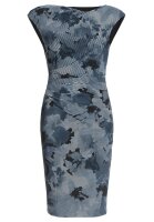 SWING Etui Kleid aus bedrucktem Ottoman mit Drapierung,...