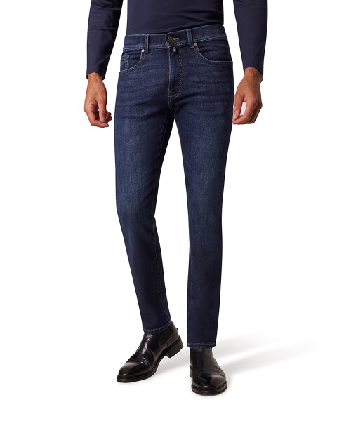 PIERRE CARDIN Herren Jeans dunkelblau dark blue used mustache 33/32